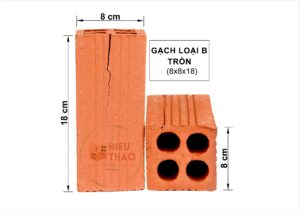 Gạch Ống Loại B 80x80x180mm (Tròn|Vuông)